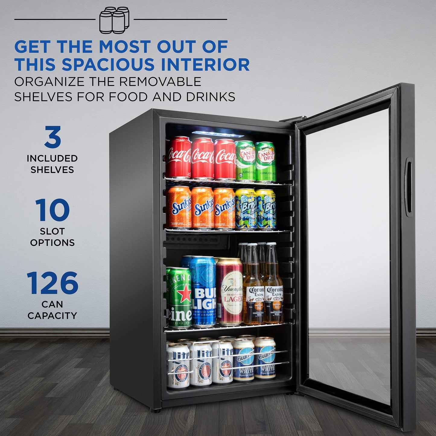 Ivation Beverage Refrigerator 126 Can
